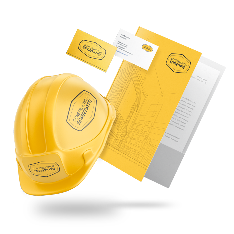 Spartan Construction est un logo créé avec Logo Maker, qui représente une entreprise de construction avec un design audacieux, à utiliser sur les équipements de marque, les cartes de visite et plus encore.