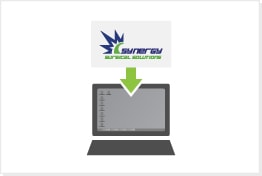 Afgerond doe-het-zelf-logo-ontwerp wordt gedownload naar een laptop